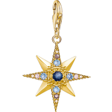 Gold Plated Charms & Pendants Thomas Sabo Charm Club Royalty Star Charm Pendant - Gold/Blue