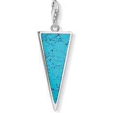 Thomas Sabo Charm Club Triangle Charm - Silver/Turquoise