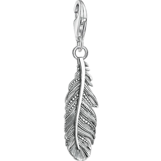 Thomas Sabo Charm Club Feather Pendant Charm - Silver