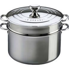 Le Creuset Stainless Steel Pasta Pots Le Creuset 3-Ply Plus with lid 8.3 L 26 cm