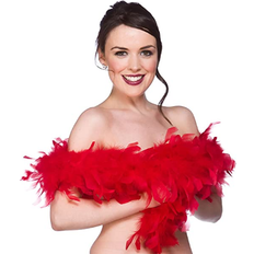 Feathers & Boa Accessories Fancy Dress Wicked Costumes Feather Boa for Flapper Molls Red