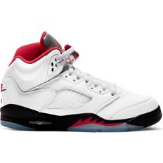 Nike Air Jordan 5 Retro GS - True White/Black/Metallic Silver/Fire Red