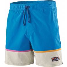 Patagonia Stretch Wavefarer Volley Shorts 16'' - Bottom Leg Stripe/Joya Blue