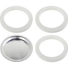 Silver Coffee Filters Bialetti Gasket and Filter 6pcs