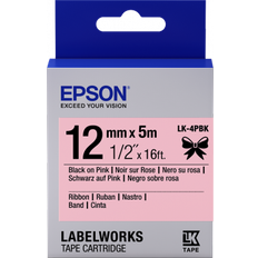 Epson LabelWorks Black on Pink