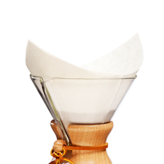 Chemex Coffee Makers Chemex Bonded Pre-folded Squares Paper Filters 100pcs