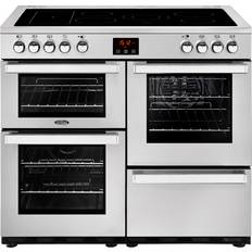 100cm - Timer Ceramic Cookers Belling Cookcentre 100E Stainless Steel