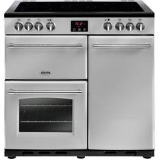 90cm - A Ceramic Cookers Belling Farmhouse 90E Black, Silver