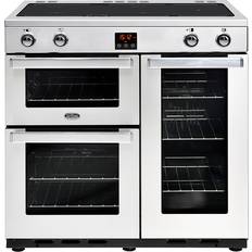 4 Burners - 90cm Cookers Belling Cookcentre 90Ei Stainless Steel