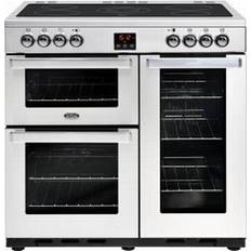 90cm - A Ceramic Cookers Belling Cookcentre 90E Stainless Steel