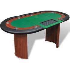 vidaXL Poker Table for 10 Players with Dealer Seat