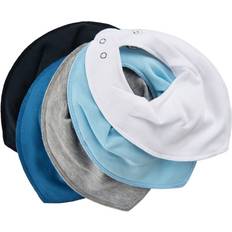 Pippi Baby Bandana Bib 5-pack Light Dusty Blue