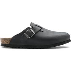 Birkenstock Men Outdoor Slippers Birkenstock Boston Oiled Leather - Black