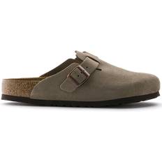 Birkenstock Boston Soft Footbed Suede Leather - Gray/Taupe