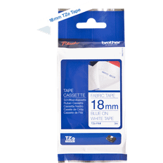 Brother P-Touch Fabric Tape Blue on White