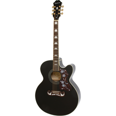 Black Acoustic Guitars Epiphone EJ-200SCE