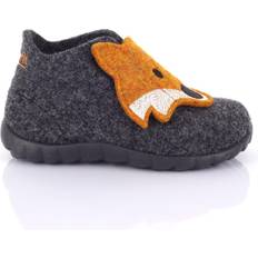 Wool First Steps Children's Shoes Superfit Happy - Grey/Brown Estate