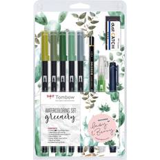 Water Based Aquarelle Pencils Tombow Watercoloring Set Greenery