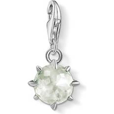 Thomas Sabo Birth Stone August Charm Pendant - Silver/Light Green/White