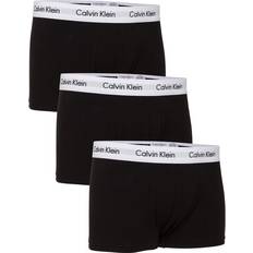 L Men's Underwear Calvin Klein Cotton Stretch Low Rise Trunks 3-pack - Black