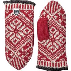 Red Mittens Hestra Nordic Wool Mitt - Red/Off White