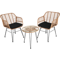 Best Bistro Sets Garden & Outdoor Furniture tectake Molfetta Bistro Set, 1 Table incl. 2 Chairs