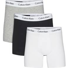 Calvin Klein M - Men Men's Underwear Calvin Klein Cotton Stretch Boxers 3-pack - Black/White/Grey Heather