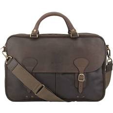 Green Briefcases Barbour Wax Leather Briefcase - Olive