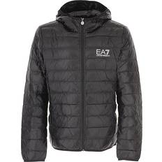 EA7 Outerwear EA7 Train Core Light Down Hoodie Jacket - Black/Gold