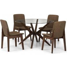 Julian Bowen Chelsea Kensington Round Marco Dining Set 120cm 5pcs