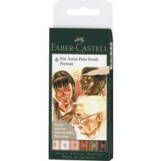 Faber-Castell Pitt Artist Pens Brush Portrait 6-pack