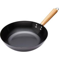 Carbon Steel/Cast Iron Wok Pans KitchenCraft World of Flavours Oriental Carbon Steel 30 cm