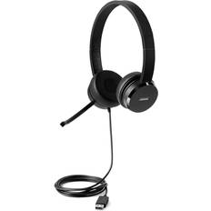 Grey - On-Ear Headphones Lenovo 100 USB Stereo