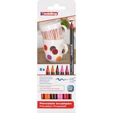 Glass & Porcelain Pens Edding 4200 Porcelain Brushpen Warm Colour 6-pack