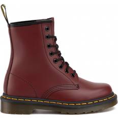 Women Lace Boots Dr. Martens 1460 Smooth - Cherry Red