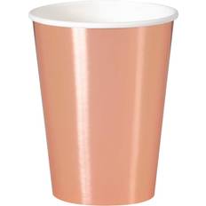 Unique Party Paper Cup Rose Gold 8-pack