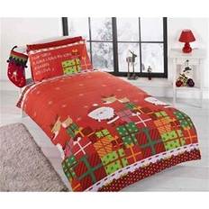 Kids Xmas Santa Claus Bedding Set 53.2x78.7"