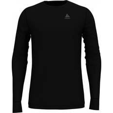 Running Base Layer Tops Odlo Natural Merino Warm Long-Sleeve Baselayer Top Men - Black