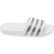 Adidas Unisex Slippers & Sandals Adidas Adilette Aqua - Cloud White/Platinum Metallic