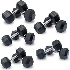 30kg dumbbell set DKN Rubber Hex Dumbbell Set 10-30kg