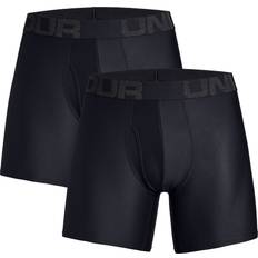 Under Armour Elastane/Lycra/Spandex Men's Underwear Under Armour Tech 6" Boxerjock 2-pack - Black