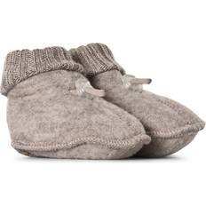 Wool Children's Shoes Joha Sleeping Booties - Sesame Melange