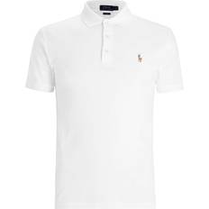 Polo Ralph Lauren White Polo Shirts Polo Ralph Lauren Slim Fit Interlock Polo Shirt - White