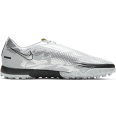 Faux Leather - Turf (TF) Football Shoes Nike Phantom GT Scorpion Academy TF Art M - Wolf Grey/Black/Speed Yellow/Metallic Silver