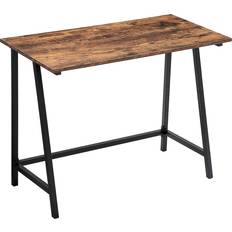 Footrest Writing Desks Vasagle LWD40X Vintage Brown/Black Writing Desk 50x100cm