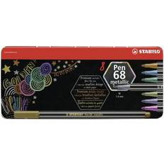 Stabilo Pen 68 Metallic Metal Box 8-pack