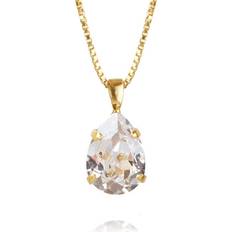 Caroline Svedbom Mini Drop Necklace - Gold/Transparent