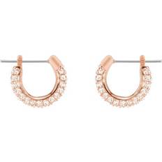 Swarovski Stone Pavé Small Creoles - Rose Gold/Transparent