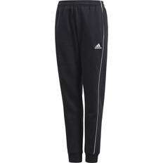 Adidas Kid's Core 18 Sweat Tracksuit Bottoms - Black/White (CE9077)