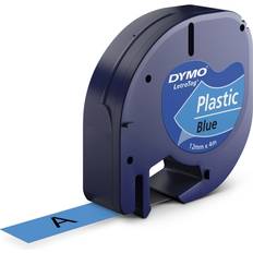 Blue Labeling Tapes Dymo LetraTag Black on Blue Plastic